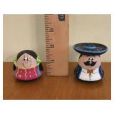 Vintage Hand Painted Mexican Couple Shakers