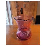 Vintage Cranberry Glass Vase