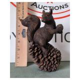 Resin Squirrel on Pinecone