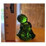 Vintage Green Glass Figurine