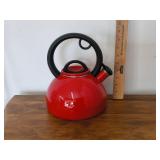 Enamel on Steel Whistling Tea Kettle