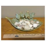 Leaf Shaped Bowl with Shells