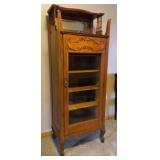 Victorian-Era Curio Cabinet  68 x 25 x 16