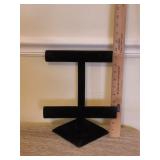 Black Velvet 2 Tiered Jewelry Display Stand