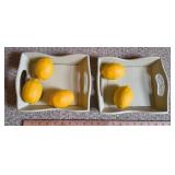 Plastic Fruit and Wooden Trays