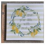 Lemon Canvas Wall Hanging