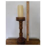 Wood Pillar Candle Stick