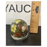 Signed Lucite Paperweight