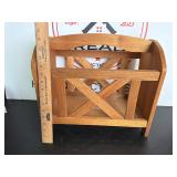 Vintage Wooden Farmhouse Magazine Rack