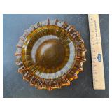 Vintage Amber Glass Ashtray