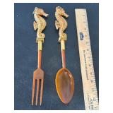 MCM Seahorse Salad Servers