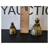 Vintage Brass Crinoline Lady Bells