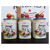 Hand Painted Ceramic Canisters