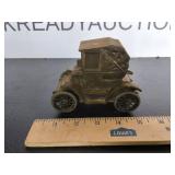 Vintage Brass 1900 Steamer Car Coin Bank