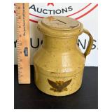 Vintage Metal Milk Can Bank