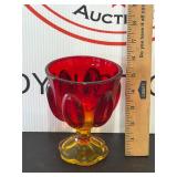 Vintage Glass Amberina Compote