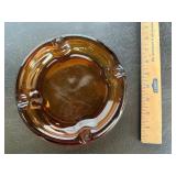 Vintage Amber Glass Ash Tray