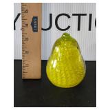 Glass Pear Paperweight