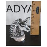 Glass Unicorn Paperweight