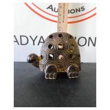 Glazed Ceramic Turtle Candle Holder