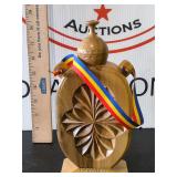 Hand Carved Romanian Canteen