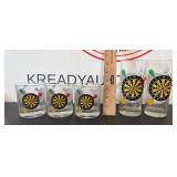 Vintage Dartboard Beer Glasses