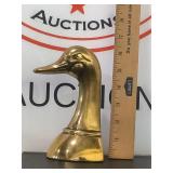 Vintage Brass Duck Book End