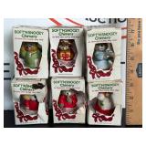 Bisque Porcelain Christmas Ornaments
