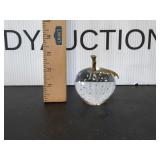 Glass Apple Paperweight