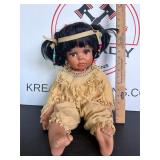 Vintage Porcelain Native American Doll