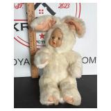 Vintage Rubber Face Bunny Rabbit Plush Doll
