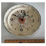 Vintage International Stoneware Goose Plate Clock