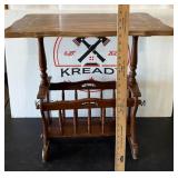 Vintage Wooden Magazine Rack Stand