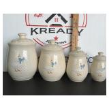 Vintage Tienshan 'Aunt Rhodyï¿½ Stoneware Canisters