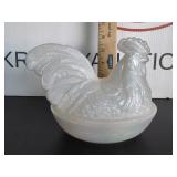 Fenton Iridescent Rooster on a Nest