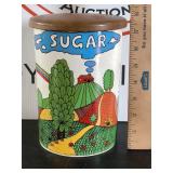Vintage Crown Devon 'Country Lane' Sugar Canister