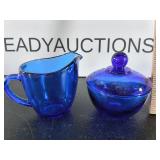 Anchor Hocking Creamer and Sugar Bowl