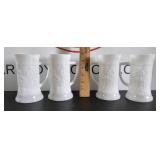 Federal Milk Glass Tankards