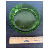 Vintage Green Glass Ashtray