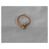 14K Damaged Gold Ring Diamond Tested Real
