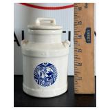 McCoy Pottery Blue Willow Milk Can