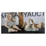 Antique Bisque Porcelain 'Piano Baby' Figurines