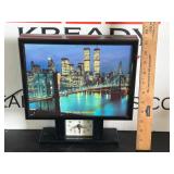 Vintage New York Fiber Picture Light with Clock
