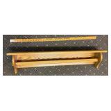 Vintage Wooden Plate Rail Quilt Hanging Shelf
