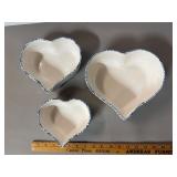 Vintage Loan An Heart Shaped Nesting Bowls