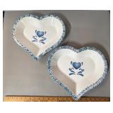 Vintage Heart Shaped Baking Dishes