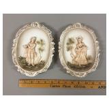 Vintage Lefton China 3D Wall Plaques