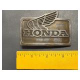Vintage 1970s Brass Honda Belt Buckle