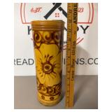 Hand-Burnt Cylindrical Bamboo Vase