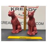 Glossy Pink Ceramic Leopards